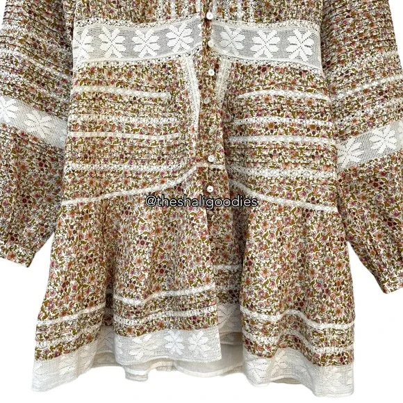 VERONICA  BEARD Addilyn Dress Floral Lace Trim Mini - Picture 8 of 10